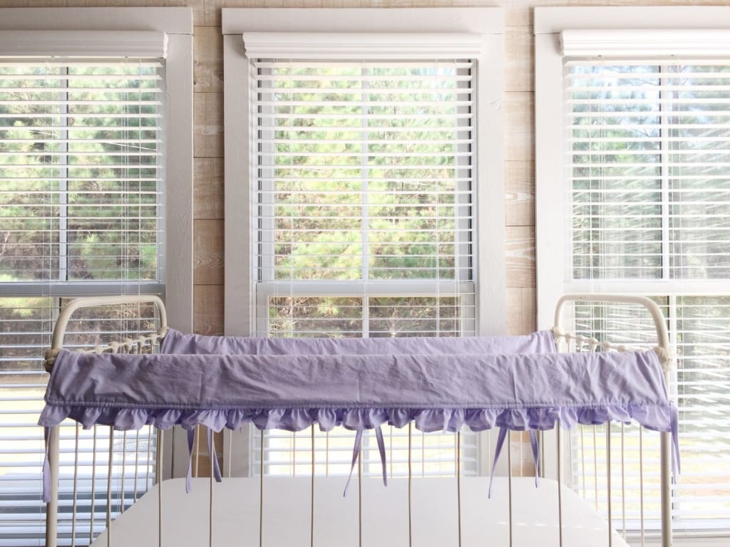 Lavender | Ruffled Crib Rail Cover Set