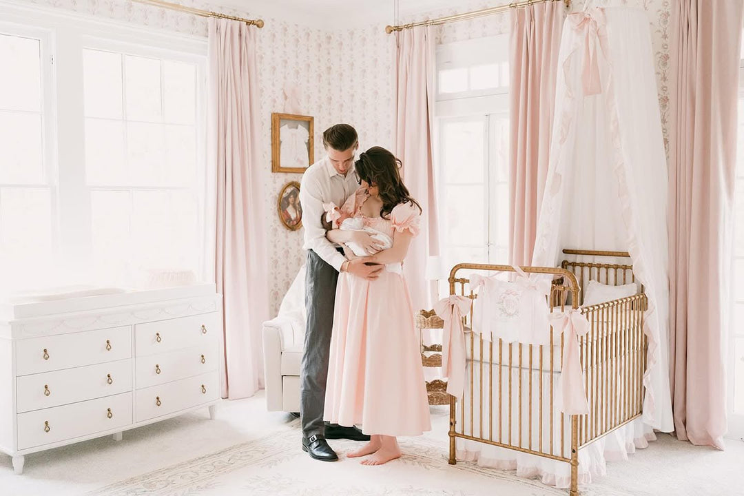 Inside the Red Clay Strays Nursery: Baby Vivian's White & Baby Pink Dream (+ How to Get the Look) - High Cotton Textile
