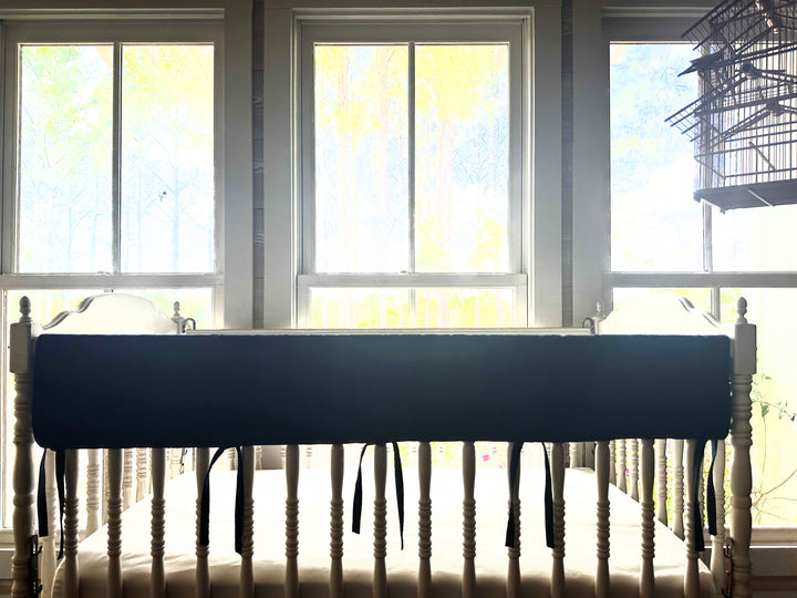 Simple Crib Rail Cover | Farmhouse Style | Solid Color