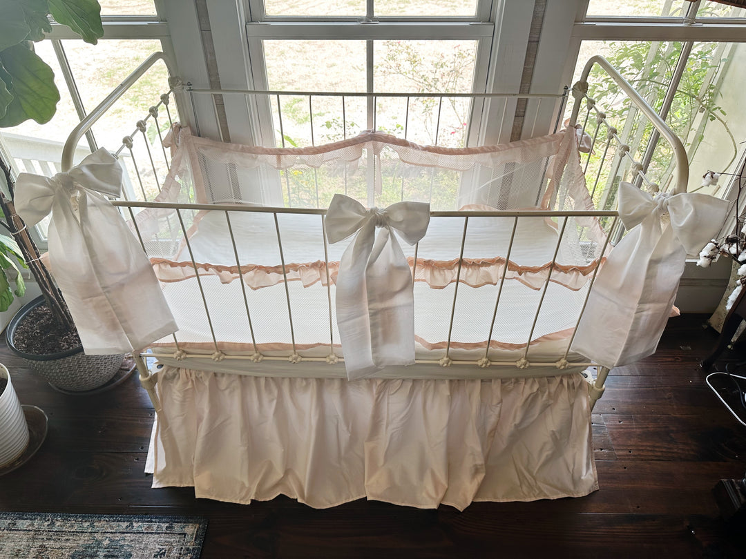 Alternate angle of crib with full bedding set