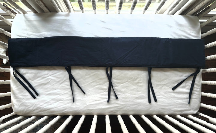 Simple Crib Rail Cover | Farmhouse Style | Solid Color