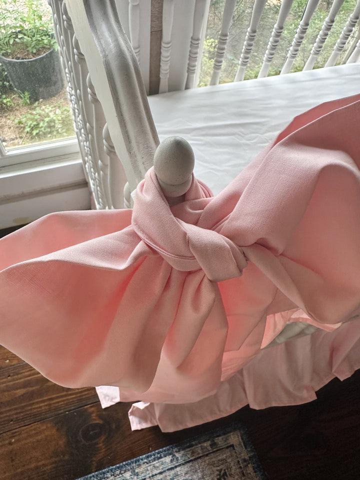 Sisters Pink Large Crib Bow
