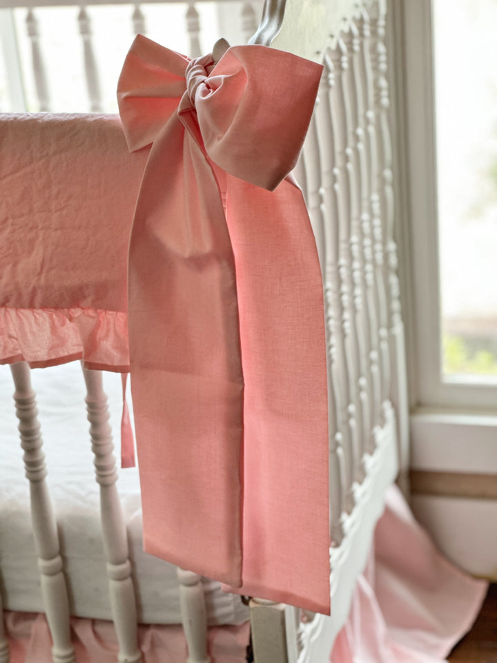 Sisters Pink Large Crib Bow