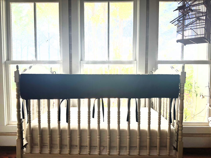 Simple Crib Rail Cover | Farmhouse Style | Solid Color