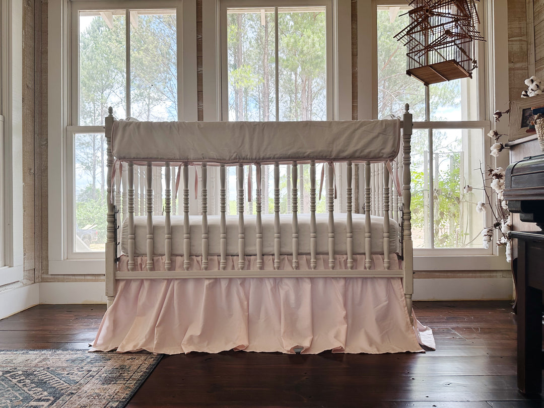 Tailored Crib Rail Cover & Skirt Set