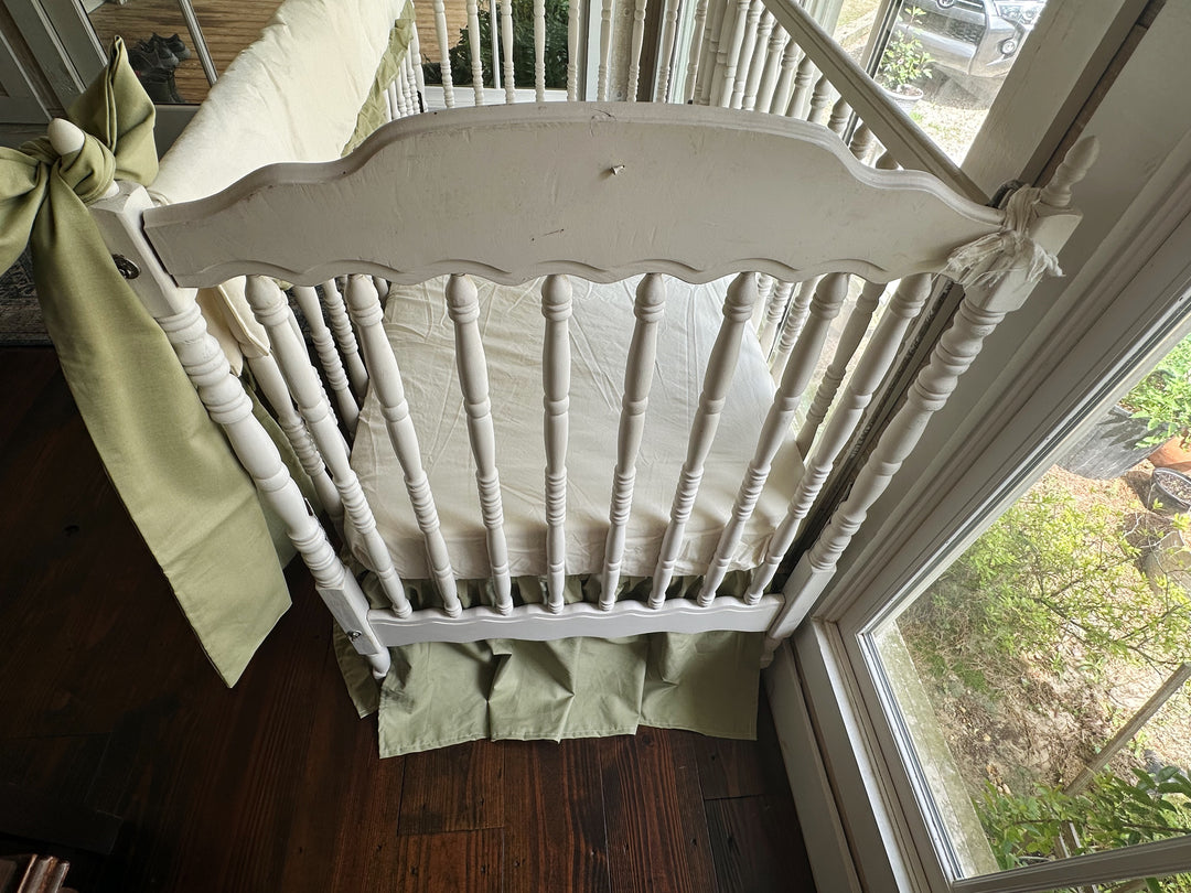 Sage Green & Ivory Crib Bedding Set