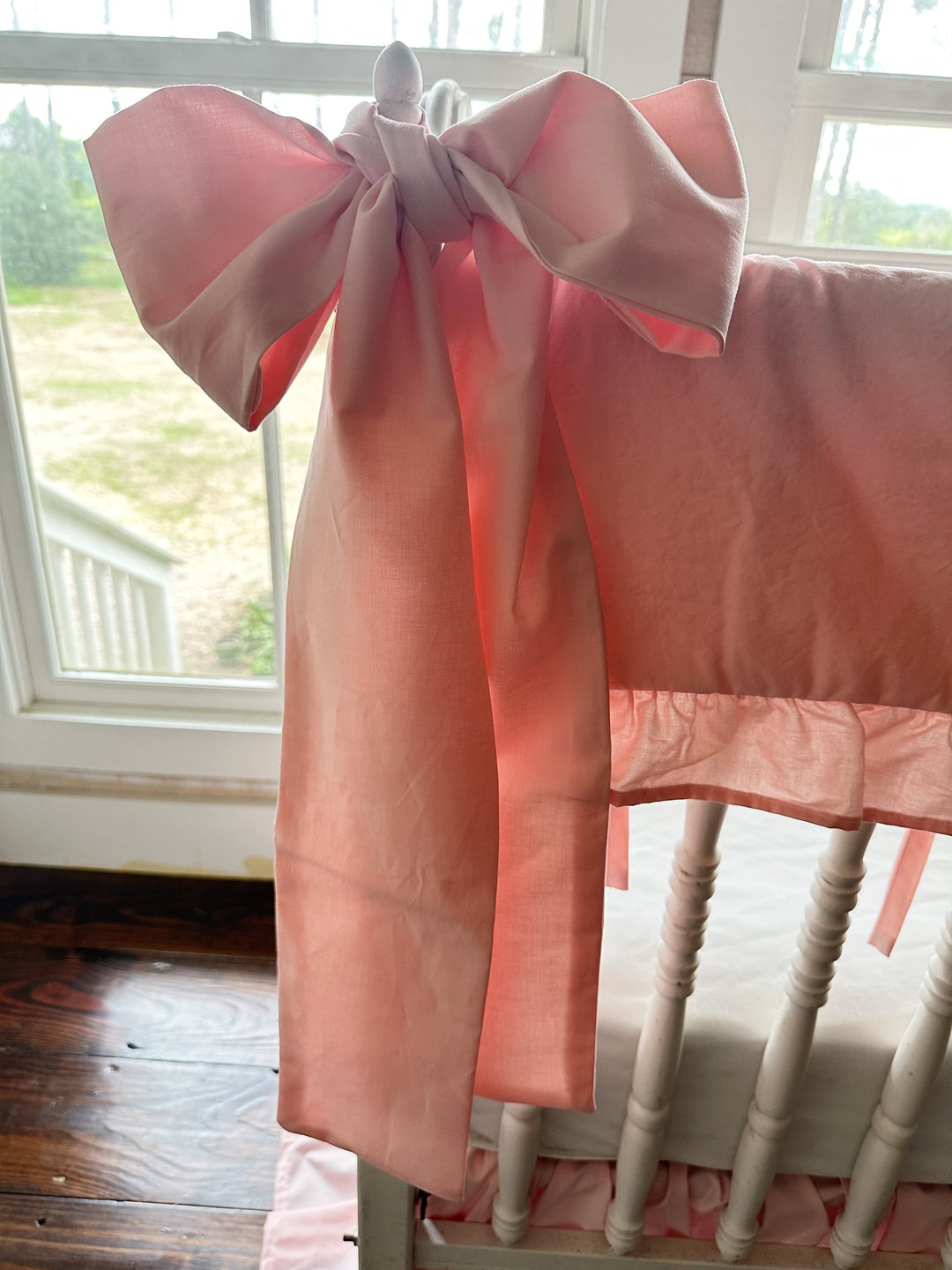 Sisters Pink Large Crib Bow