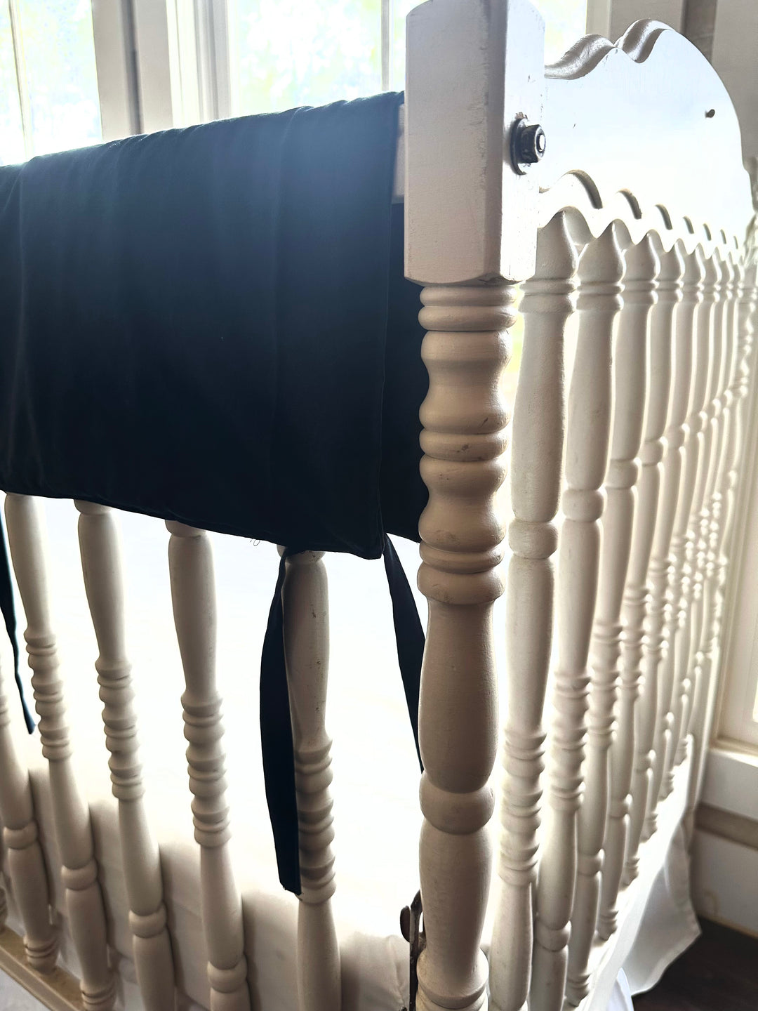 Simple Crib Rail Cover | Farmhouse Style | Solid Color