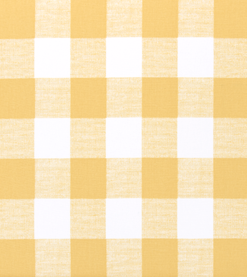 Yellow Buffalo Check Fabric Swatches - High Cotton Textile 
