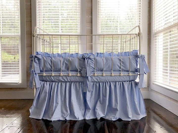 Baby Blue | Farmhouse Crib Bedding Set