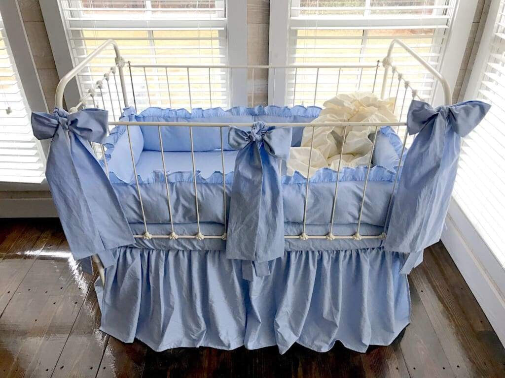 Baby Blue | Farmhouse Crib Bedding Complete Set