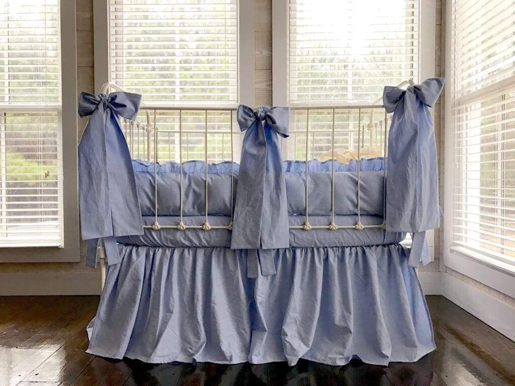 Baby Blue | Farmhouse Crib Bedding Complete Set