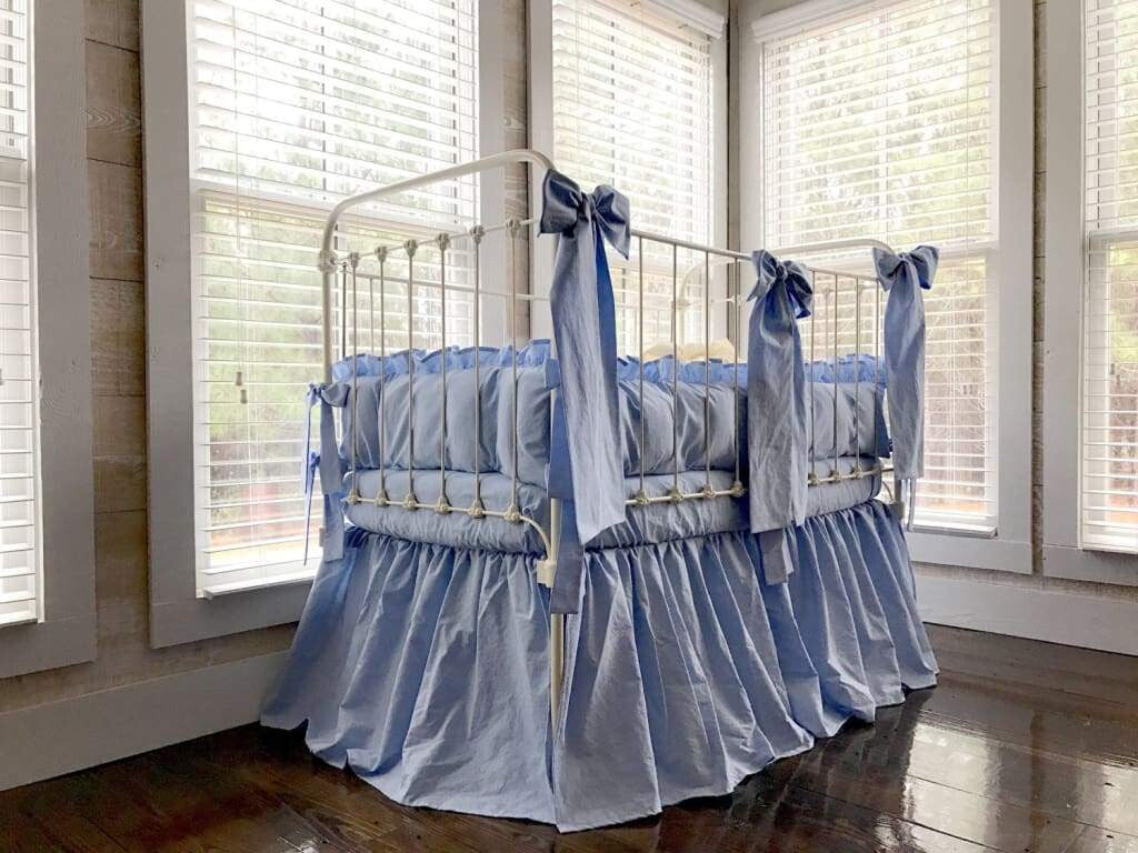 Baby Blue | Farmhouse Crib Bedding Complete Set