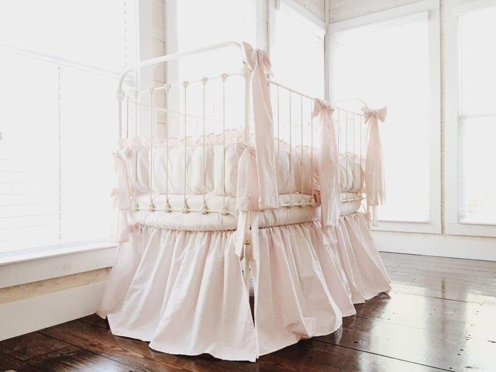 Baby Pink | Farmhouse Crib Bedding Set