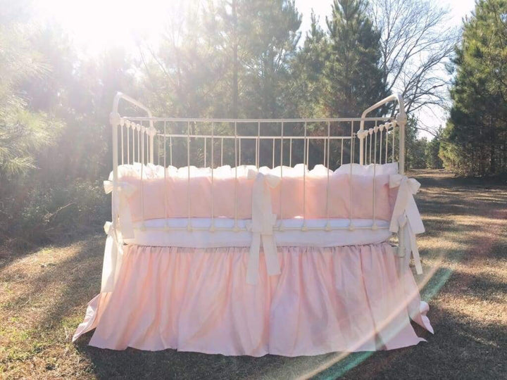 Baby Pink + Ivory | Farmhouse Crib Bedding Set