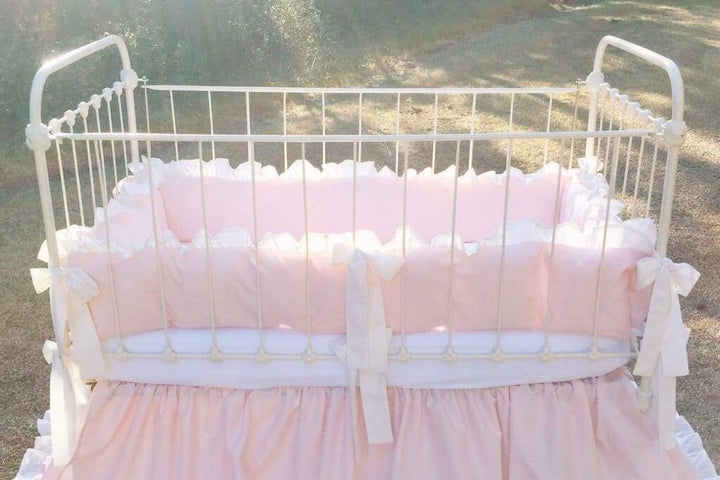 Baby Pink + Ivory | Ruffled Crib Liners