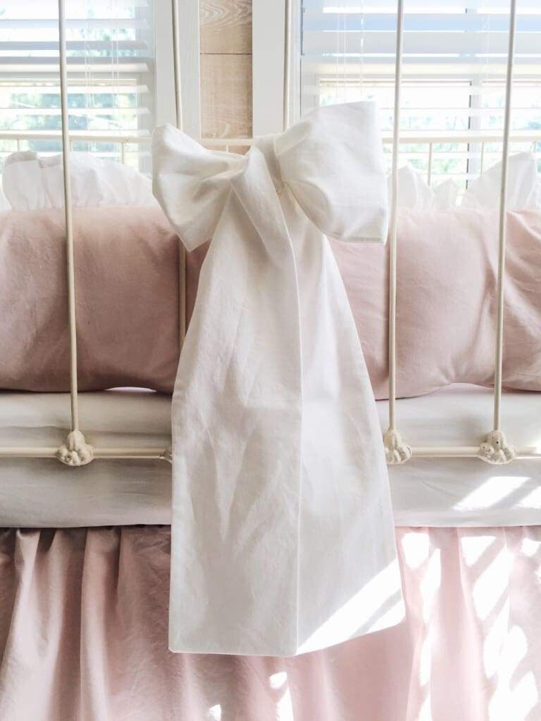 Baby Pink + White | Ruffled Crib Bedding Set