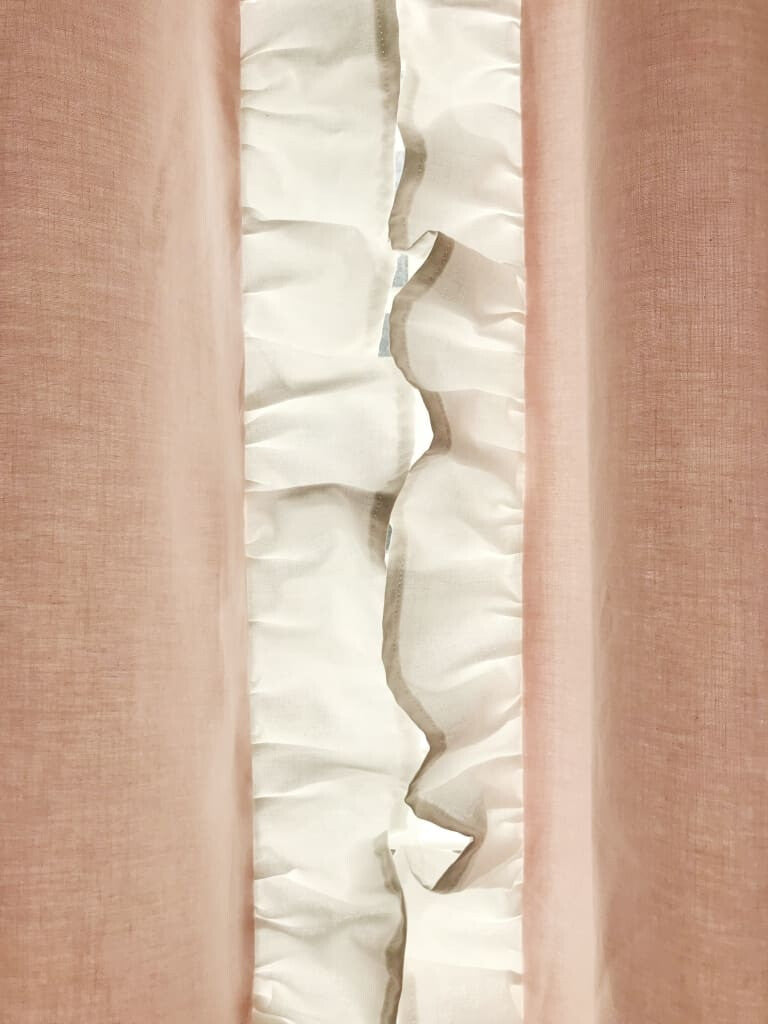 Baby Pink and White | Ruffled Curtains