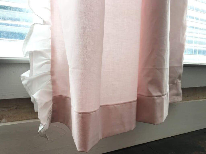 Baby Pink and White | Ruffled Curtains