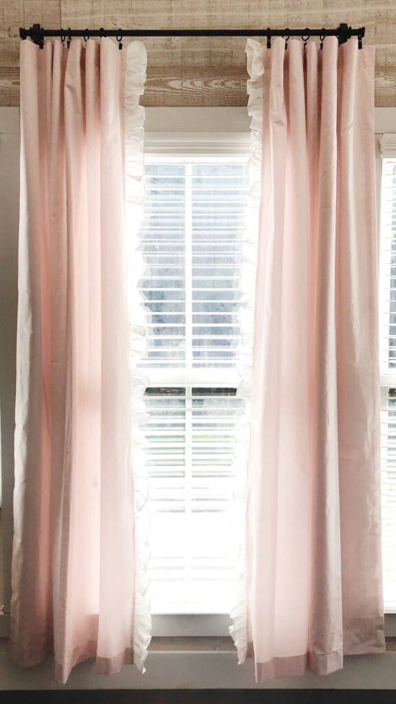 Baby Pink and White | Ruffled Curtains