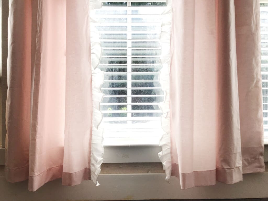 Baby Pink and White | Ruffled Curtains