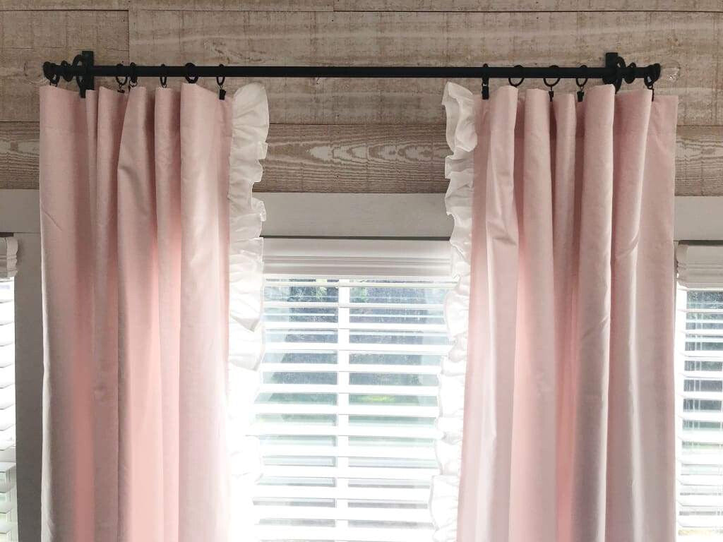 Baby Pink and White | Ruffled Curtains