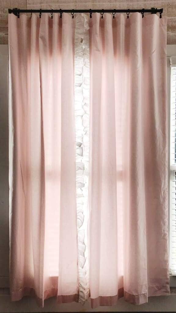 Baby Pink and White | Ruffled Curtains