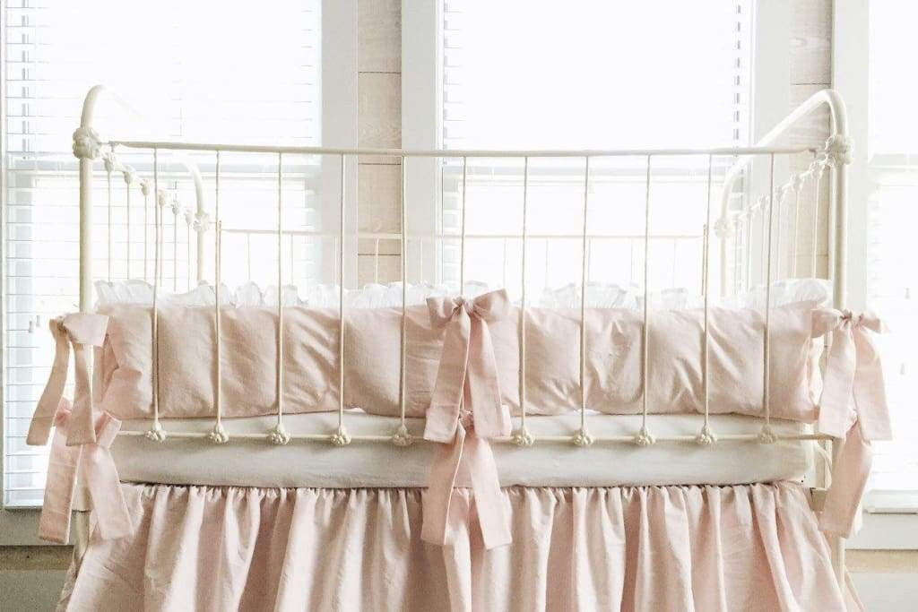 Baby Pink + White | Ruffled Crib Liners