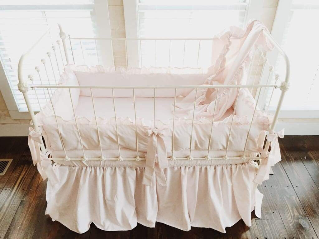 Baby Pink | Farmhouse Crib Bedding