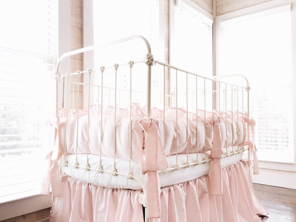 Baby Pink | Ruffled Crib Liners