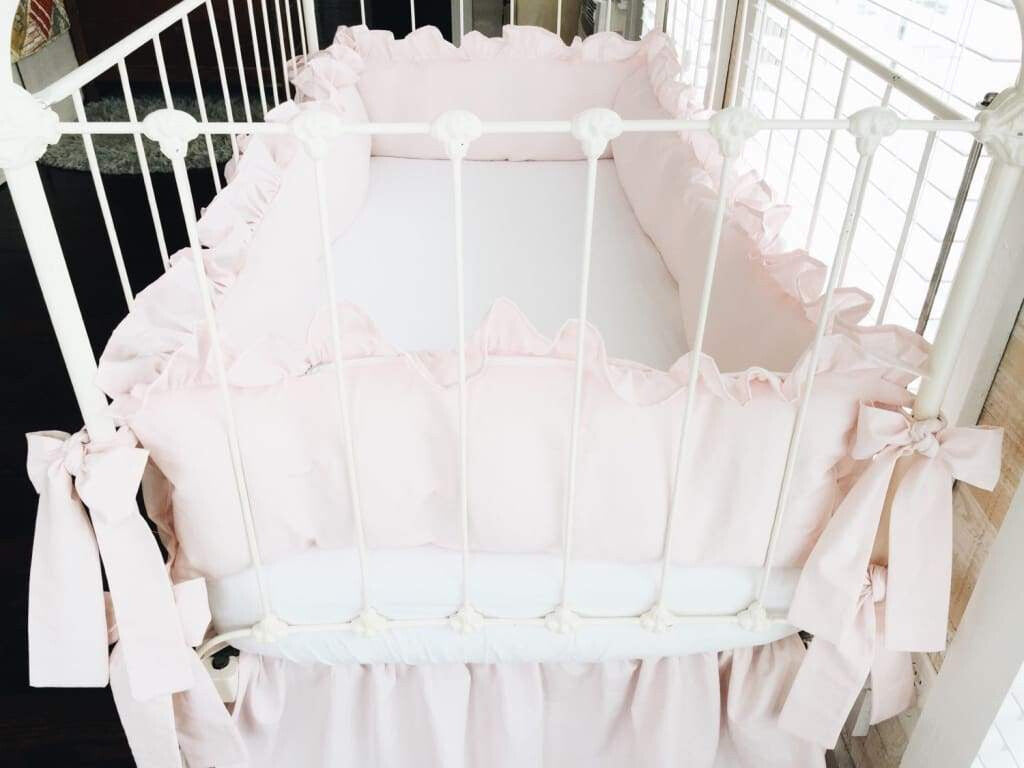 Baby Pink | Ruffled Crib Liners