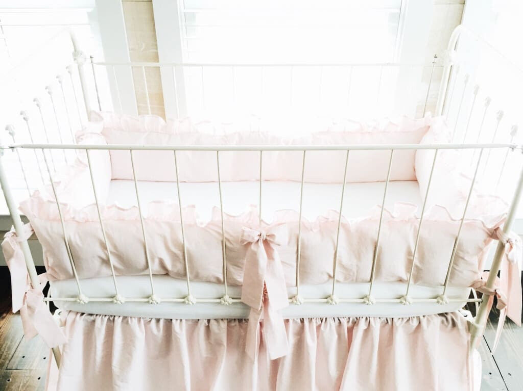 Baby Pink | Ruffled Crib Liners