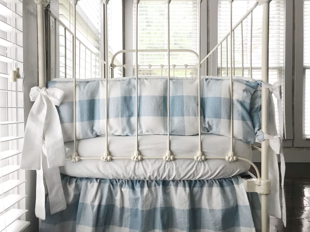 Blue Buffalo Check | Crib Liner Set