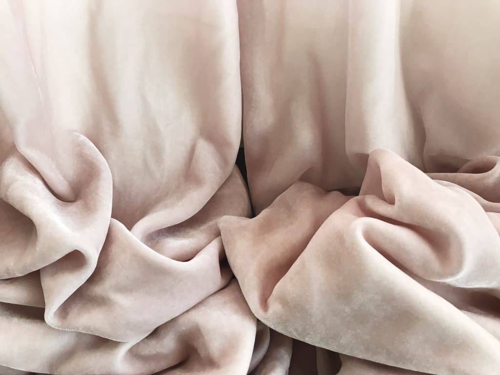 Blush Pink Silk Velvet Curtains handmade heirloom nursery - High Cotton Textile