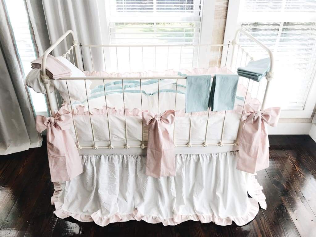 Boy and Girl Crib Bedding Sets for Twins Nursery - High Cotton Textile 