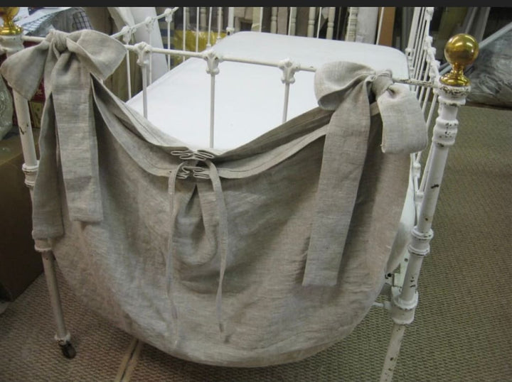 Crib Accessory Bag handmade heirloom nursery - High Cotton Textile