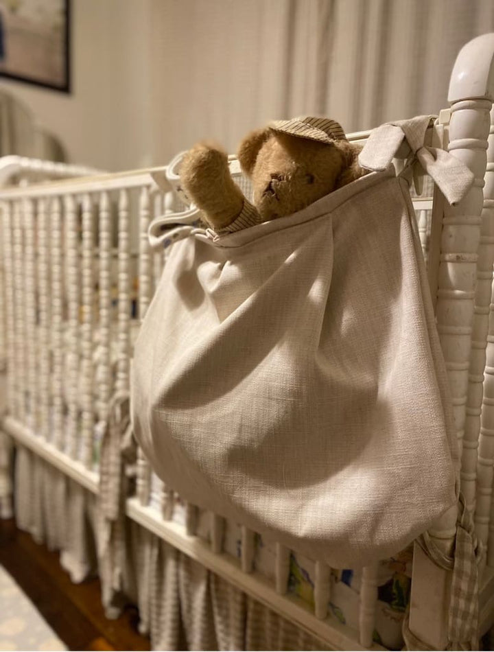 Crib Accessory Bag handmade heirloom nursery - High Cotton Textile