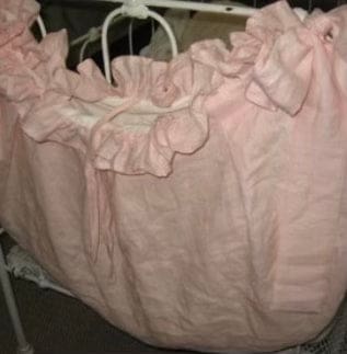 Crib Accessory Bag handmade heirloom nursery - High Cotton Textile