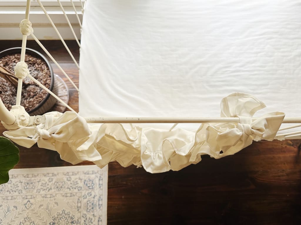 Crib Accessory Bag handmade heirloom nursery - High Cotton Textile