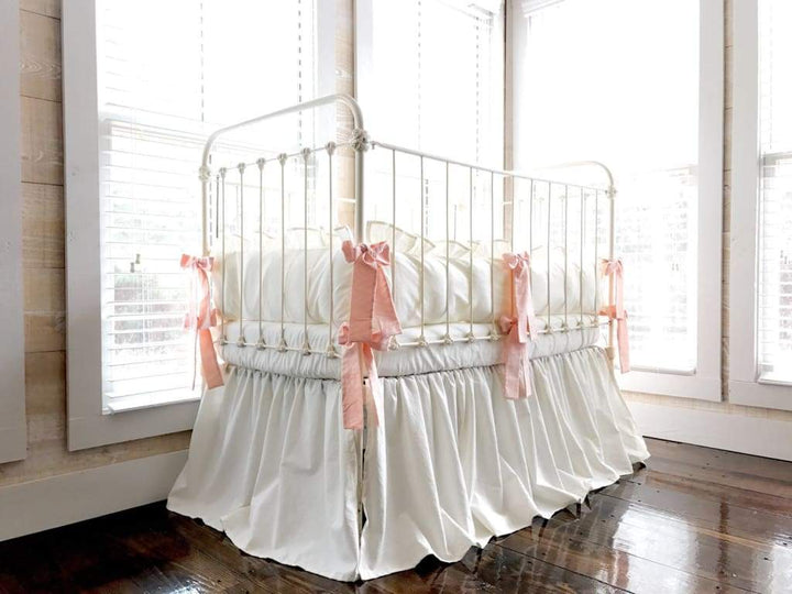 Porcelain + Ballet Slipper | Farmhouse Crib Bedding Set