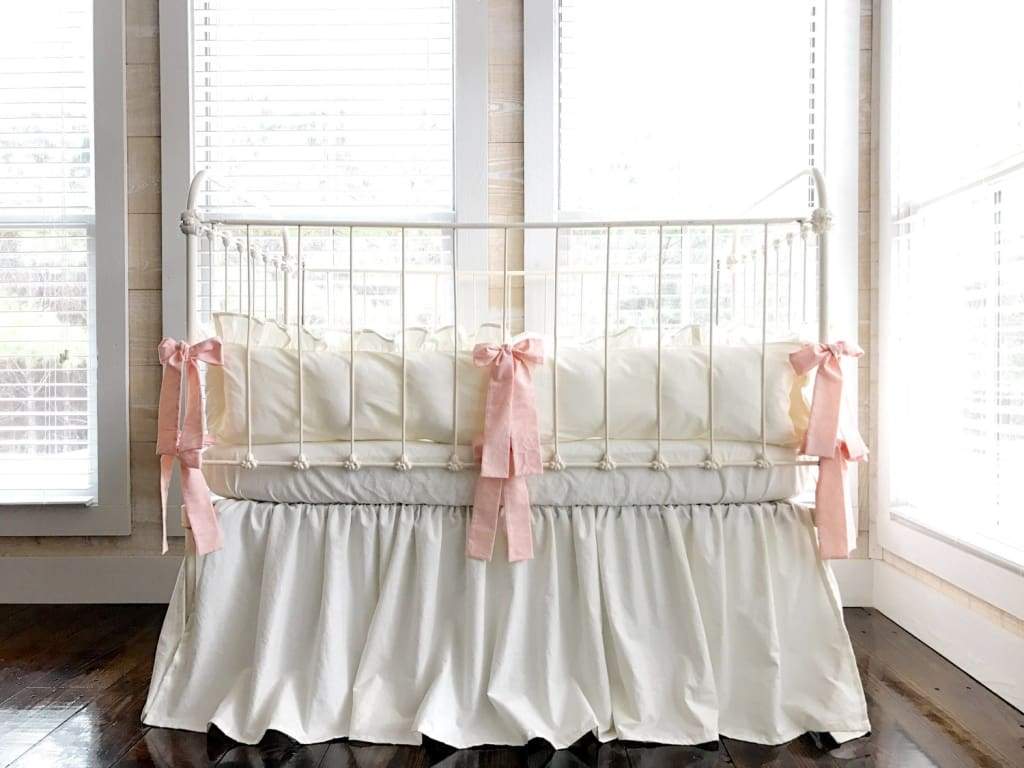 Porcelain + Ballet Slipper | Farmhouse Crib Bedding Set