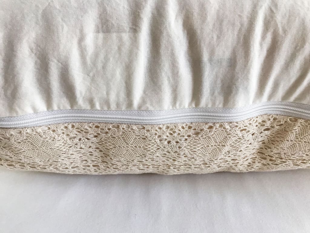 Crochet Lace Boho Euro Pillow Sham - High Cotton Textile 