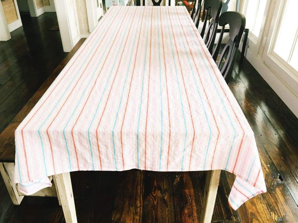 Farmhouse Tablecloth handmade heirloom nursery - High Cotton Textile