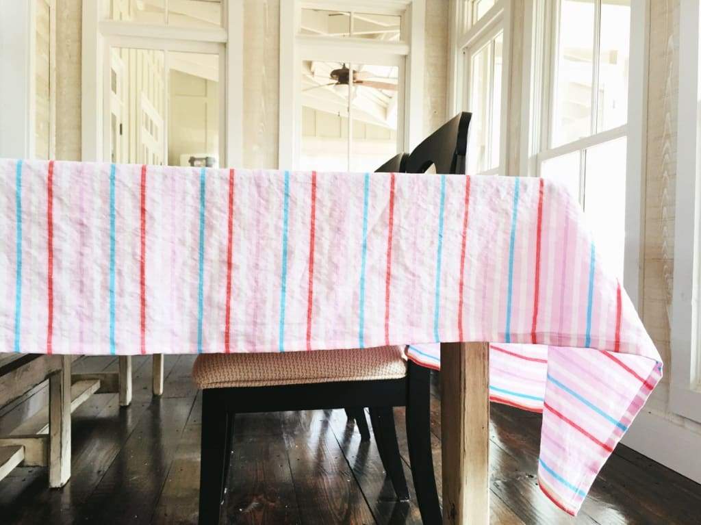 Farmhouse Tablecloth handmade heirloom nursery - High Cotton Textile