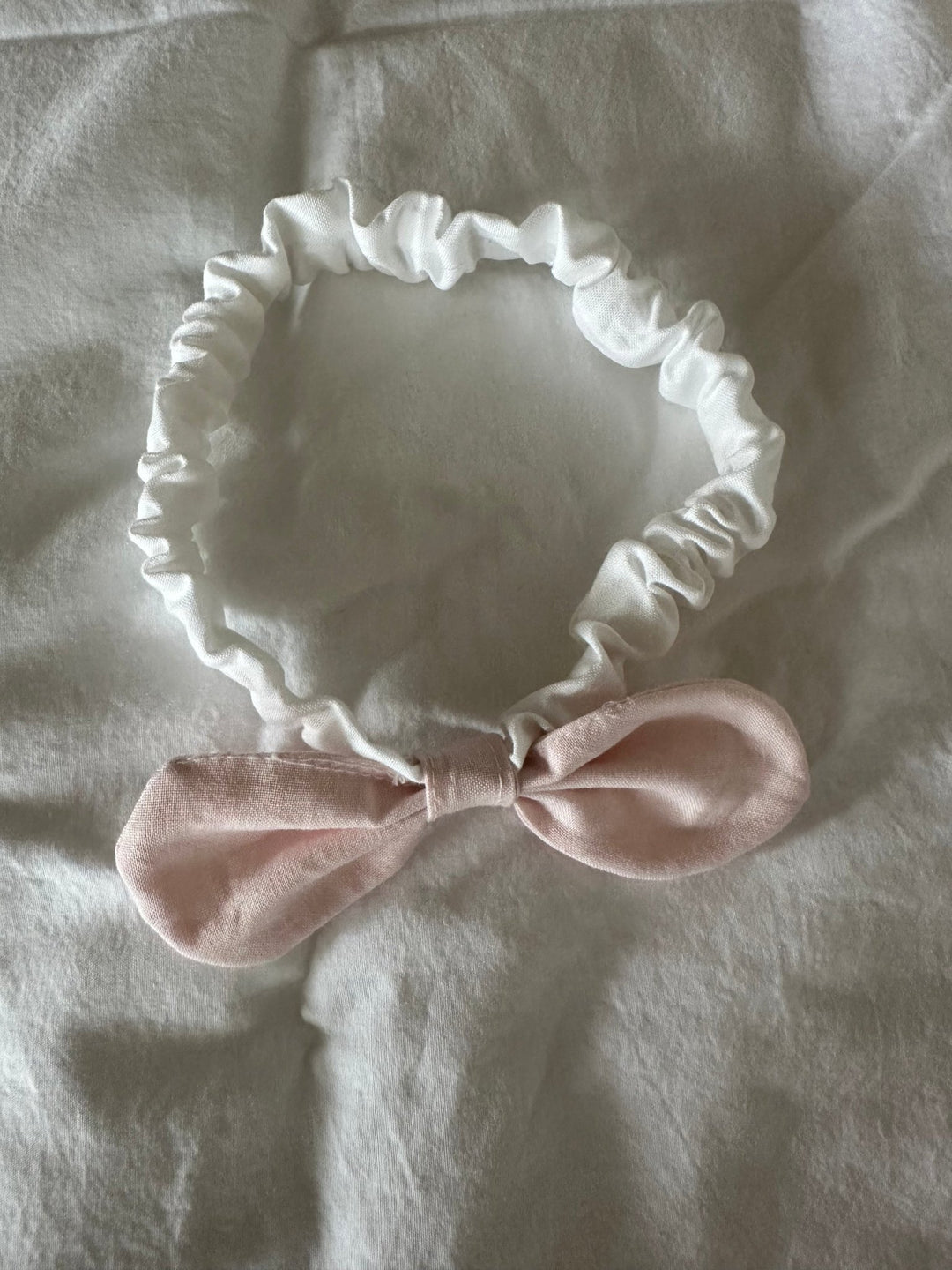 Heirloom Newborn Bow Headband handmade heirloom nursery - High Cotton Textile