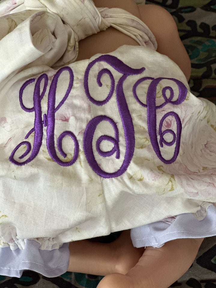 Heirloom ruffled baby bloomers handmade in Alabama — view 5