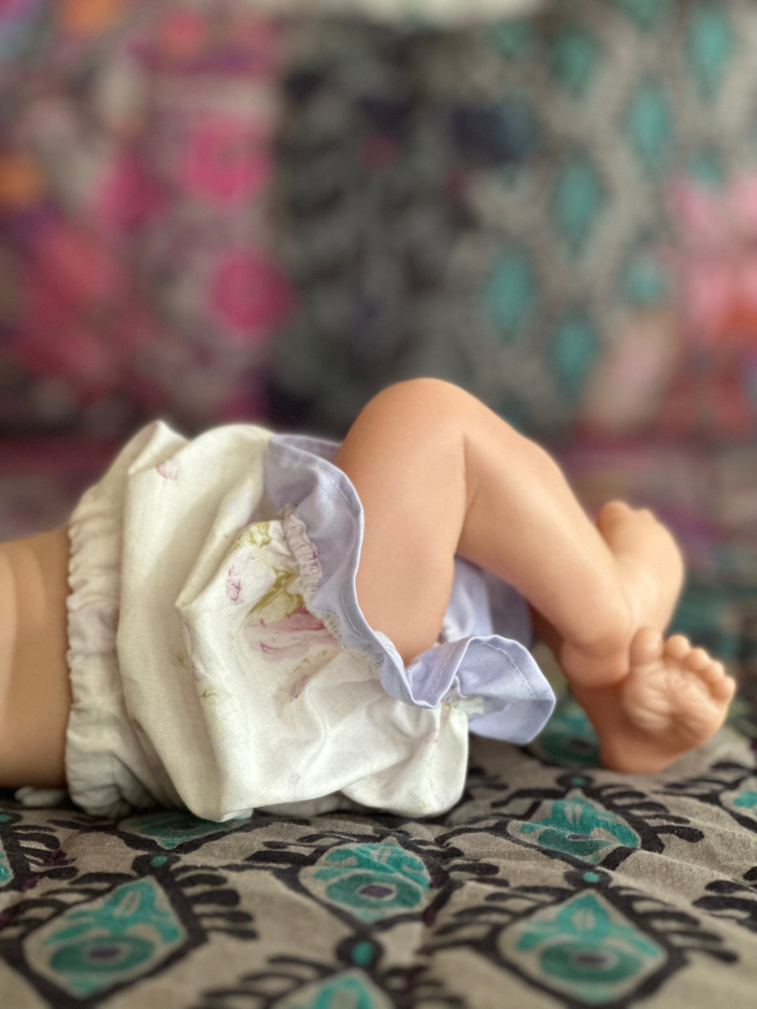 Heirloom ruffled baby bloomers handmade in Alabama — view 6
