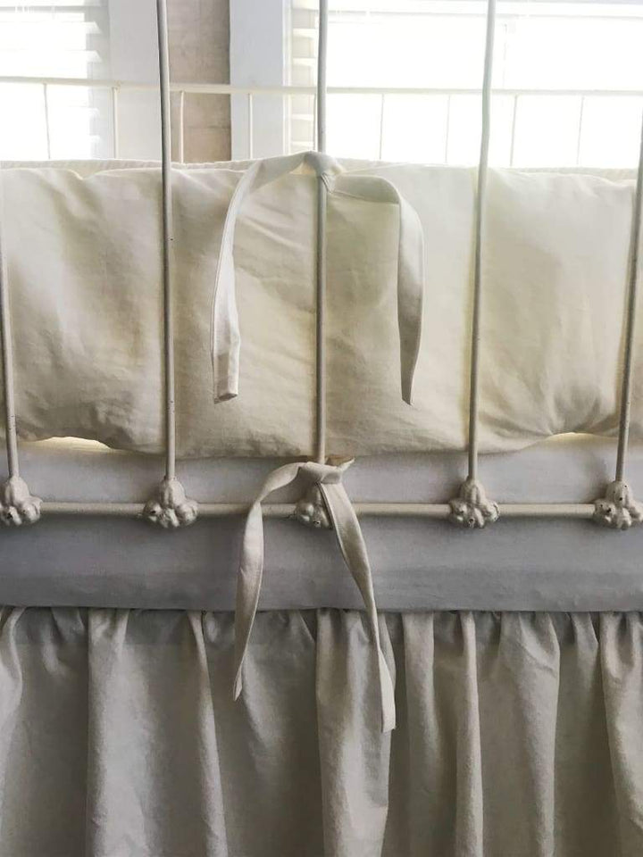 Ivory | Farmhouse Tailored Crib Bedding Set