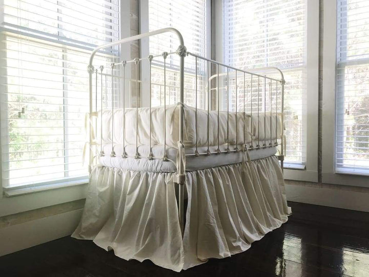 Ivory | Farmhouse Tailored Crib Bedding Set