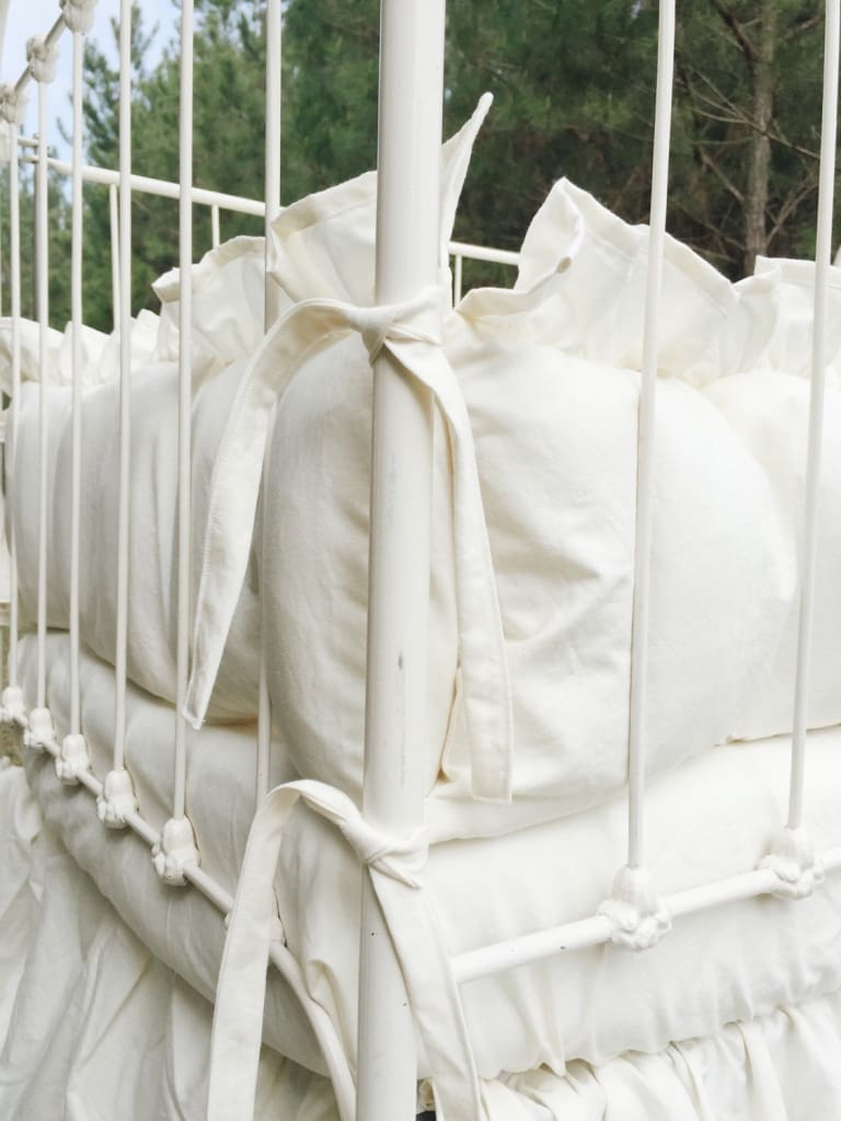 Ivory | Ruffled Crib Liners